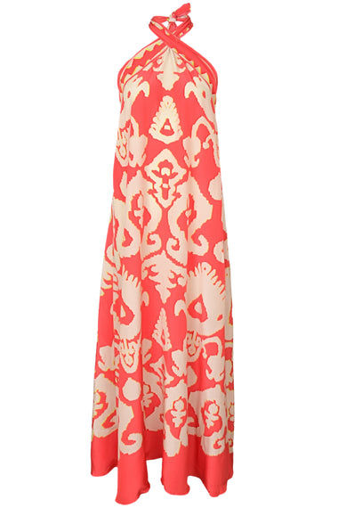 Silk Cross Neck Dress Turkey - Dress