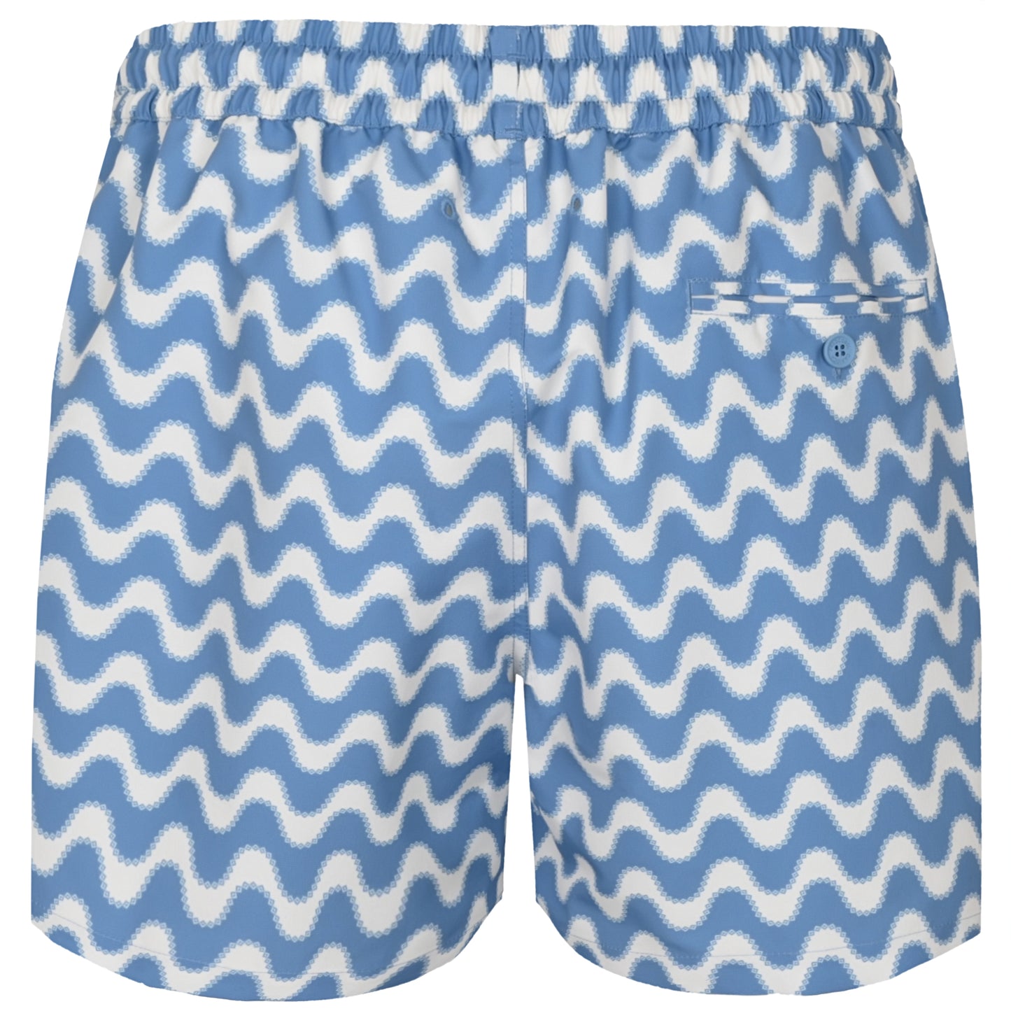 Load image into Gallery viewer, Rio Copacabana Decor Print Swimshorts Denim Blue - Swim Shorts
