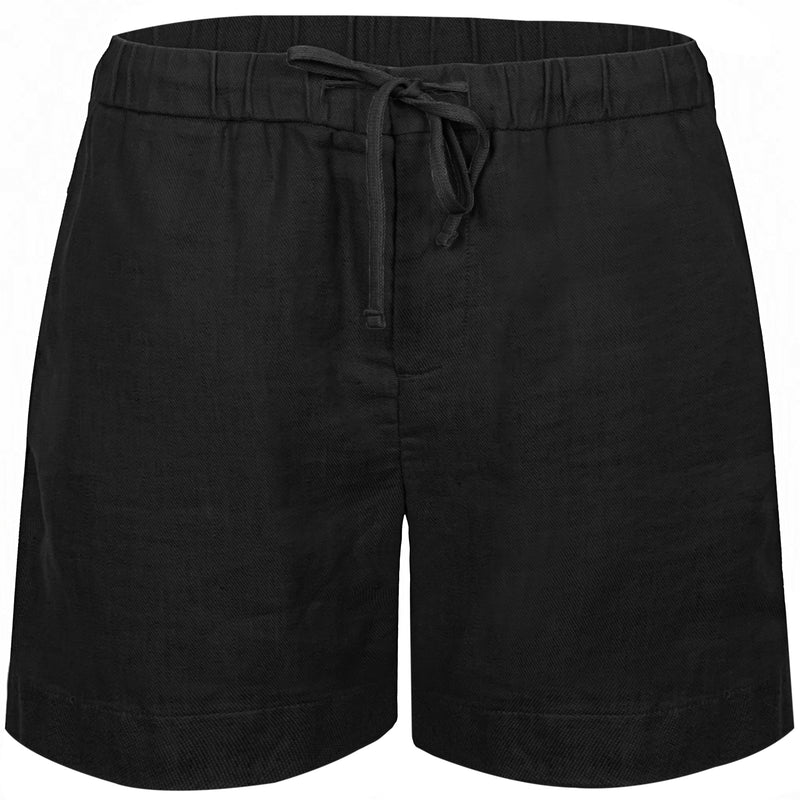 Felipe Linen Shorts Black