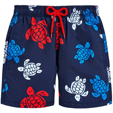 Men Swim Shorts Tortues Navy Blue - Men’s Swim Shorts