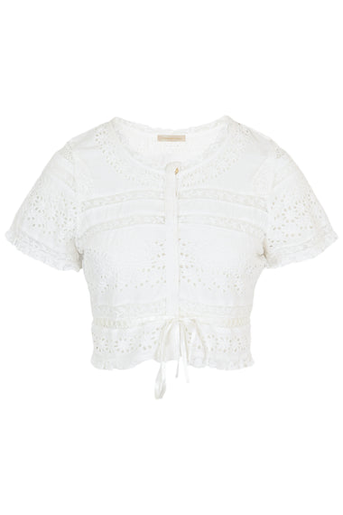 Womens White Crop Top - Top