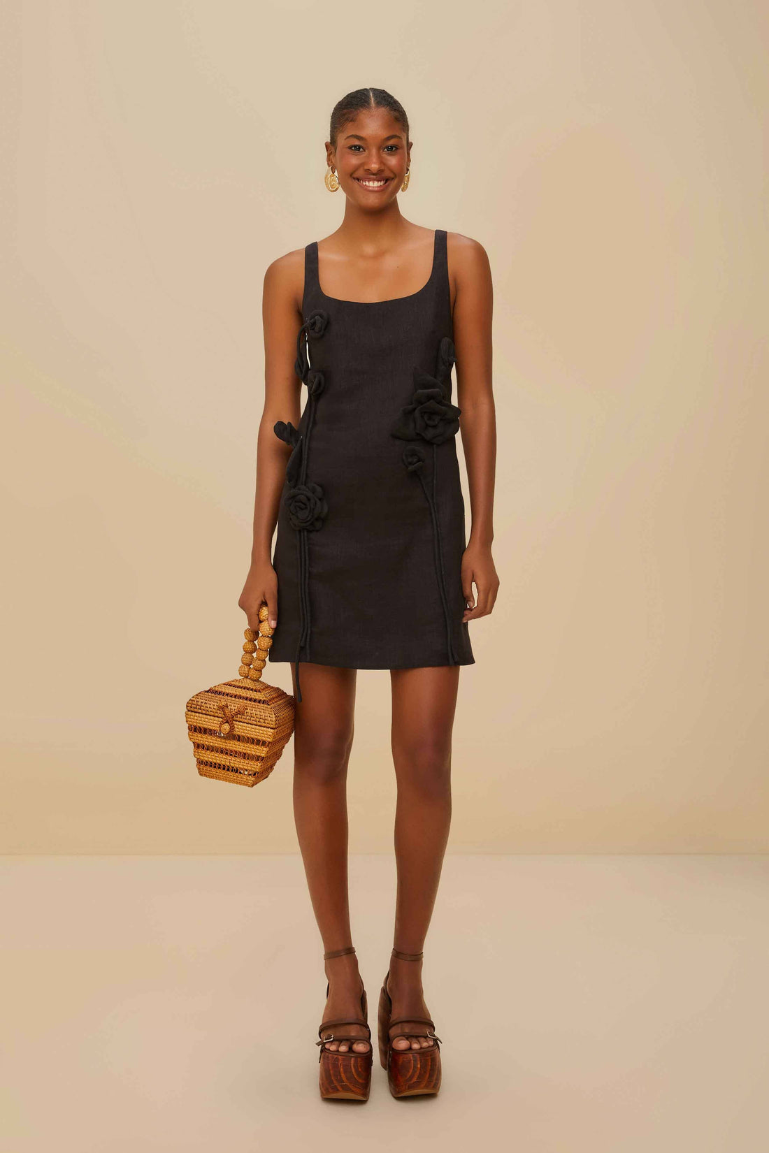 Load image into Gallery viewer, Black Mini Dress Sleeveless
