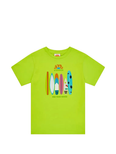 Surfboard Print Green T-shirt