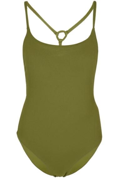 Fabric Detailed One Piece Moss - One Piece