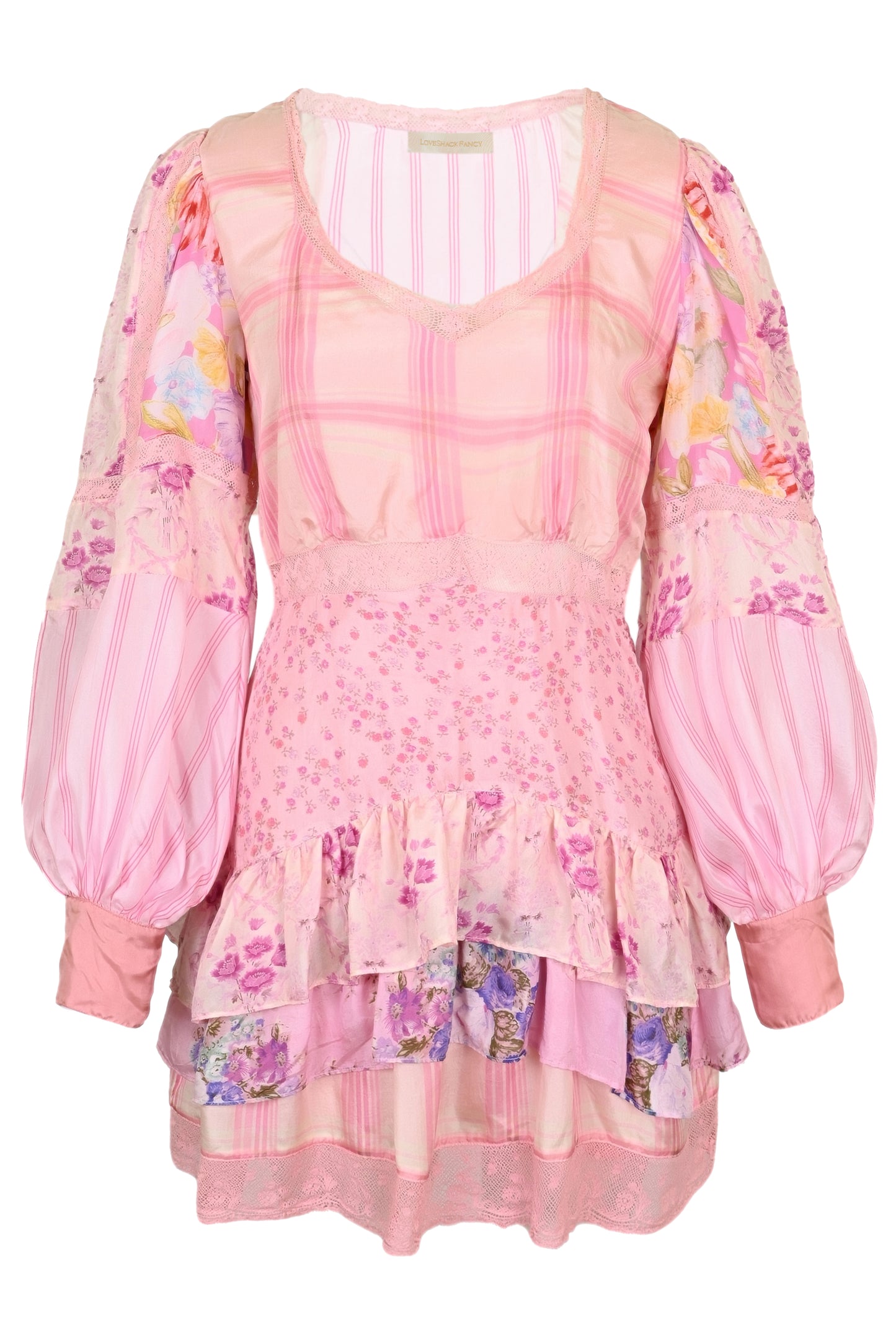 Load image into Gallery viewer, Floral Mini Dress in Pink - Dress
