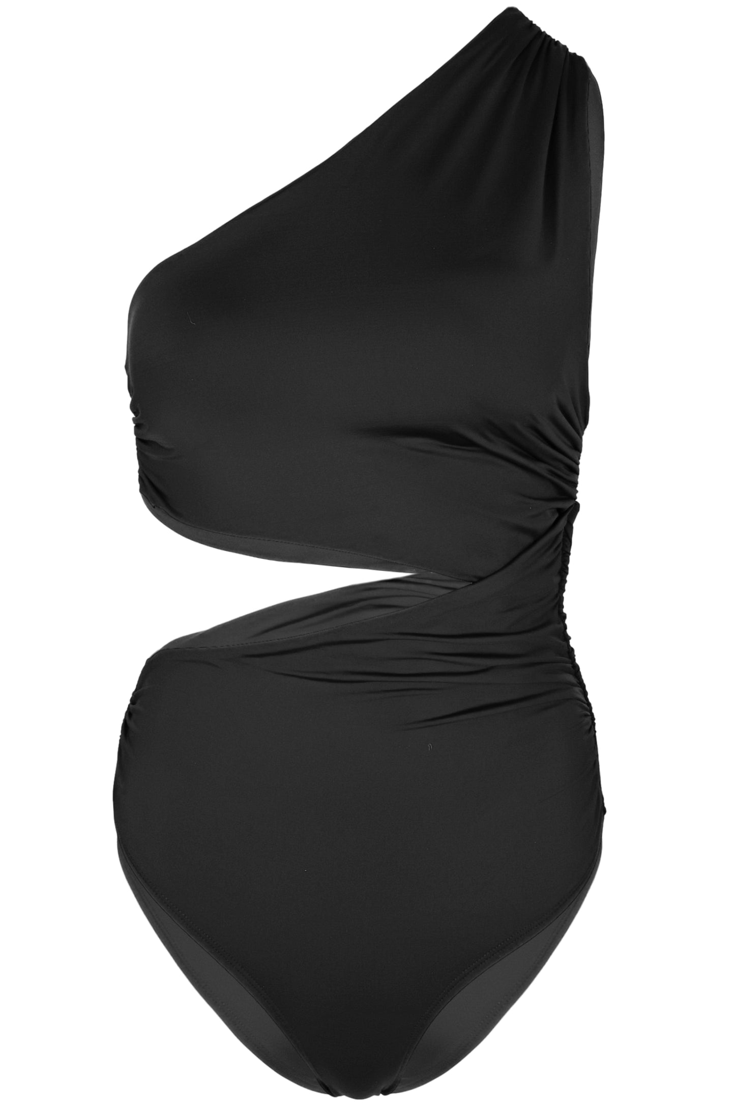 Bio Slit Ruched One Piece Black - One Piece