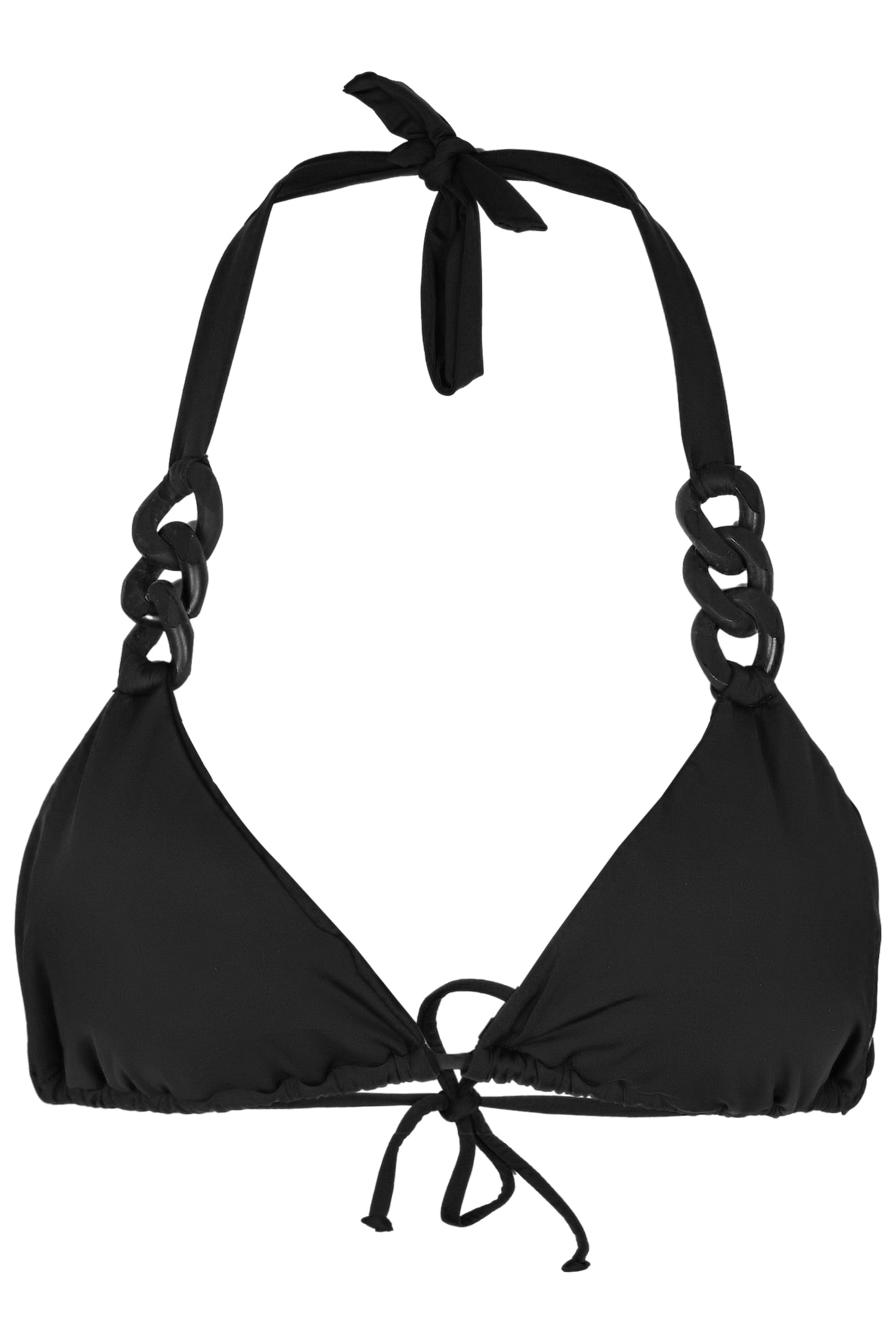 Load image into Gallery viewer, Bio Chain Halter Bikini Top Black - Bikini Top
