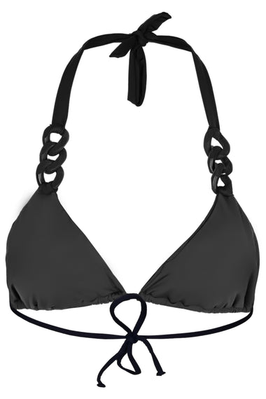 Bio Chain Halter Bikini Top Black - Bikini Top