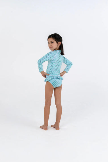 Girls Set Long Sleeve Diamond Green