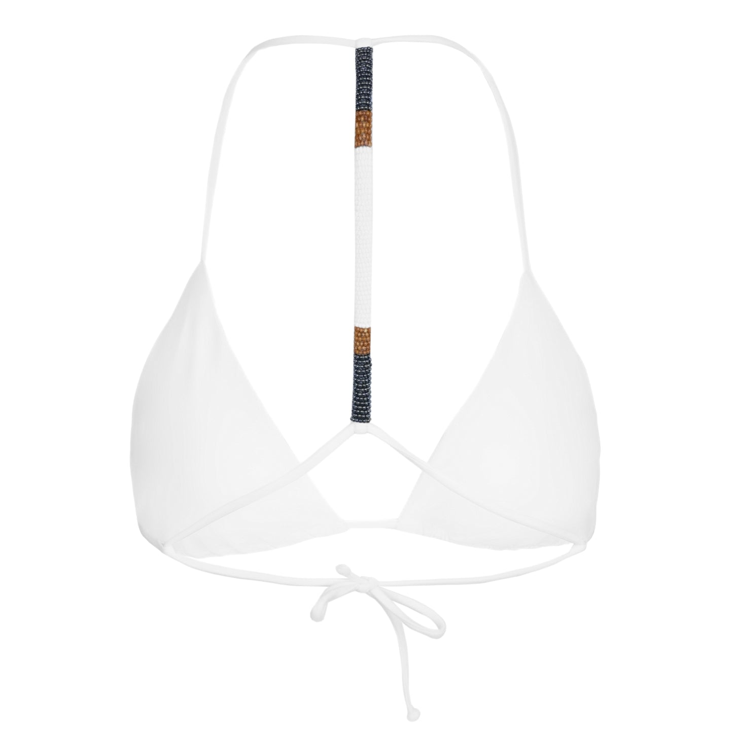 Load image into Gallery viewer, Solid Ella Triangle Top White - Bikini Top
