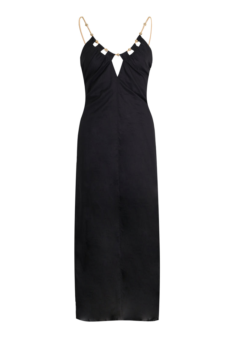 Solid Zima Detail Cover Up Black