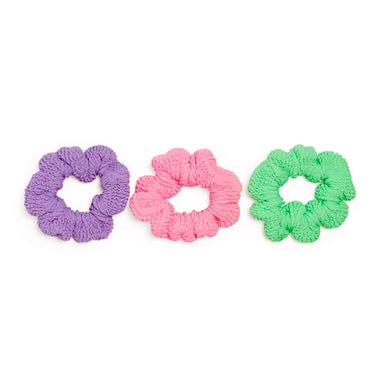 3 Pack Kids Scrunchies Bubblegum/Lime/Lilac - ONE SIZE - Hair Bands