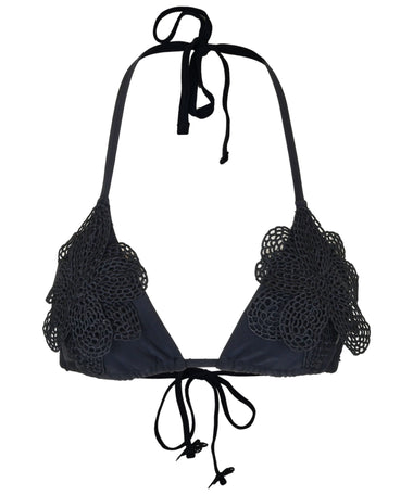 Fleur Tri Bikini Top Jet Black - Bikini Top