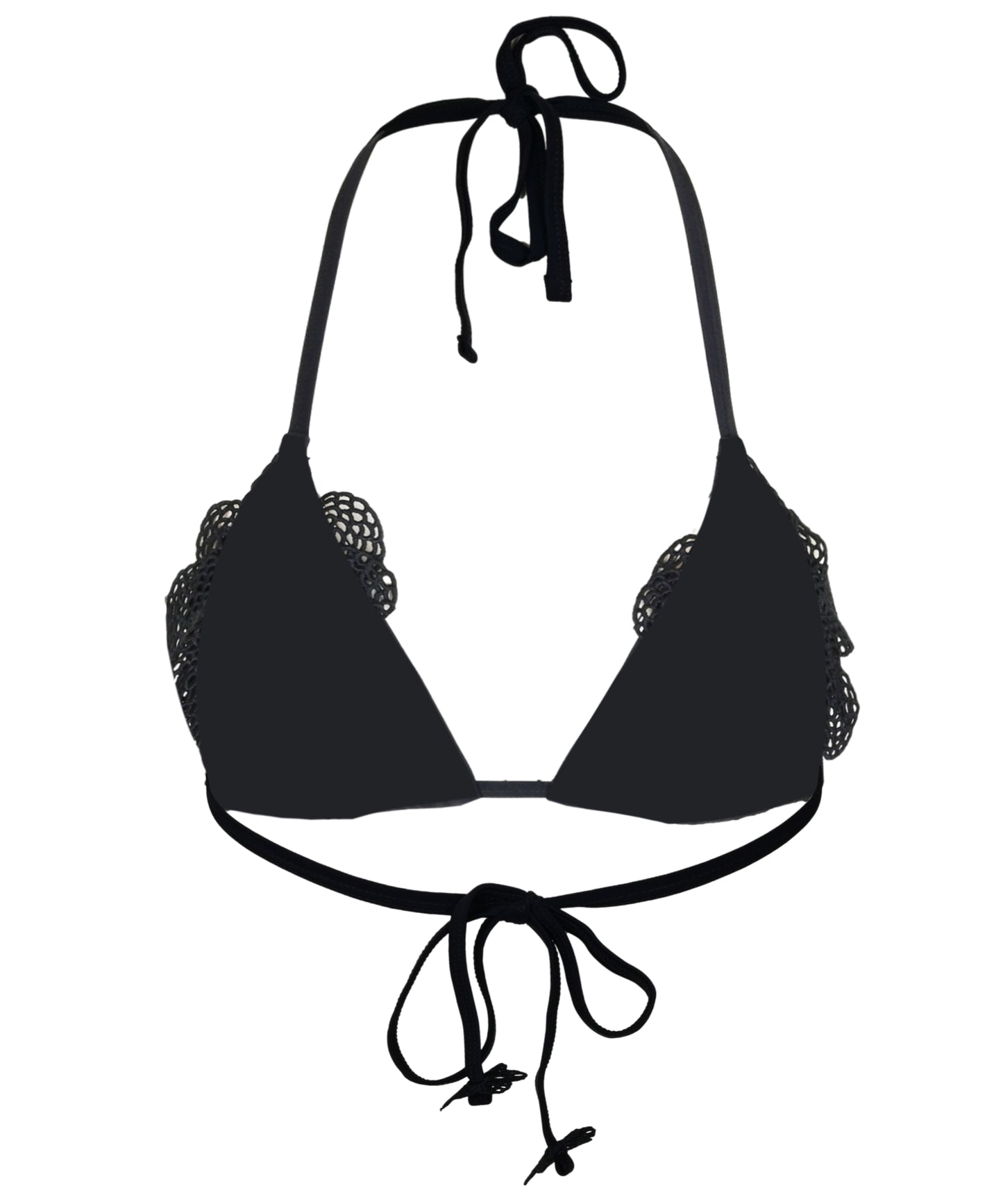 Load image into Gallery viewer, Fleur Tri Bikini Top Jet Black - Bikini Top
