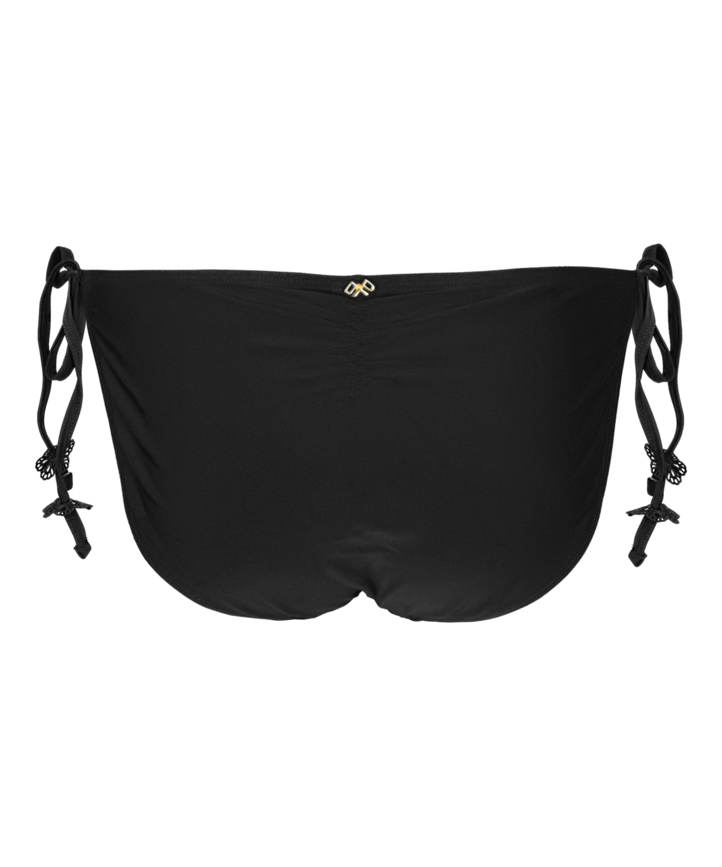 Load image into Gallery viewer, Tie Full Bikini Bottom Jet Black - Bikini Bottom
