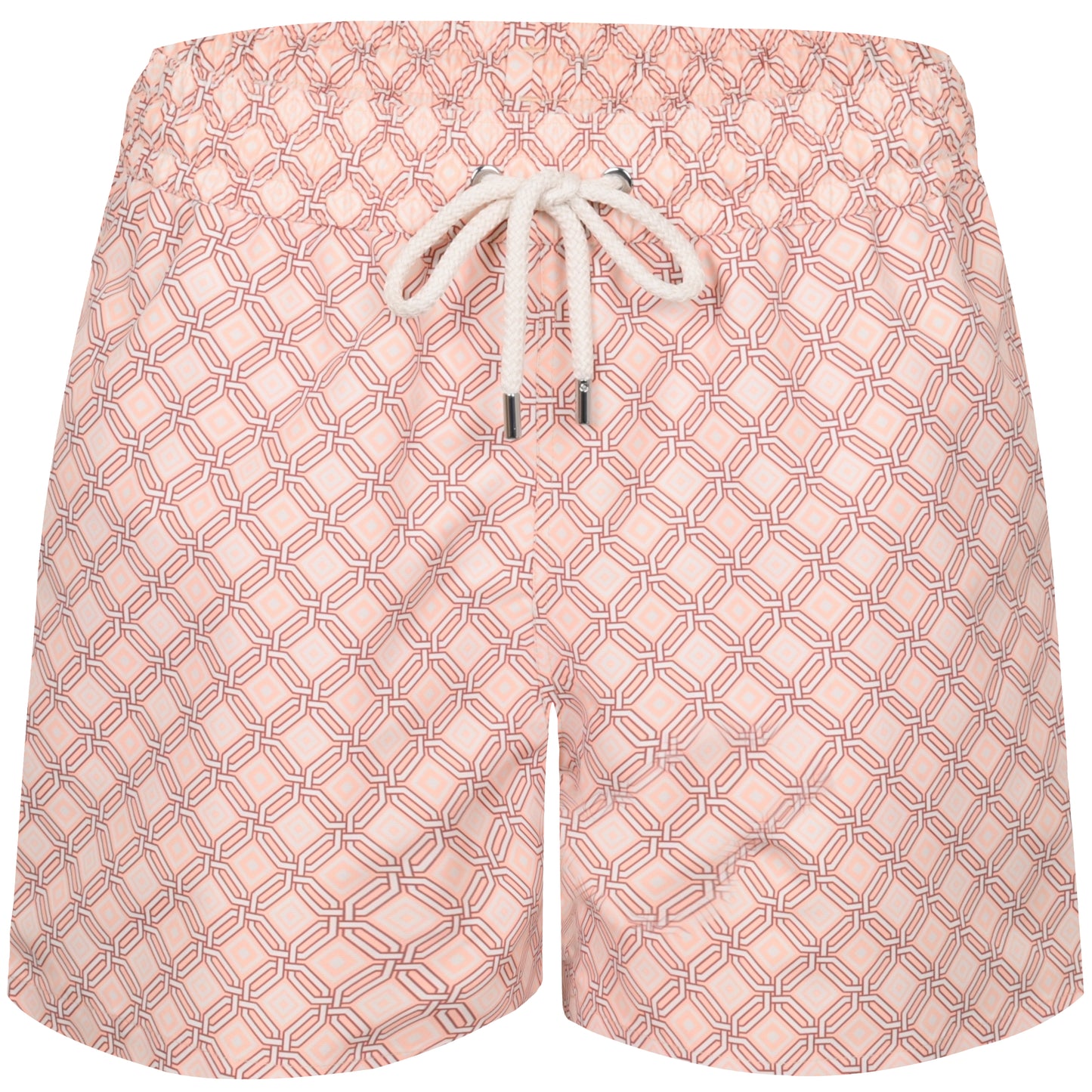 Load image into Gallery viewer, Rio Angra Trelica Print Swimshorts Salmon Pink &amp;amp; Ecru - Swim Shorts
