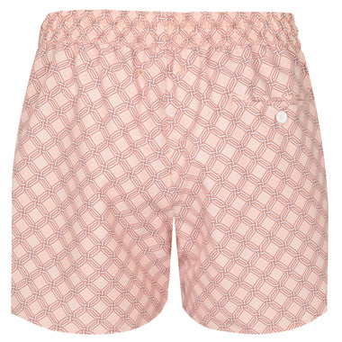 Rio Angra Trelica Print Swimshorts Salmon Pink & Ecru - Swim Shorts
