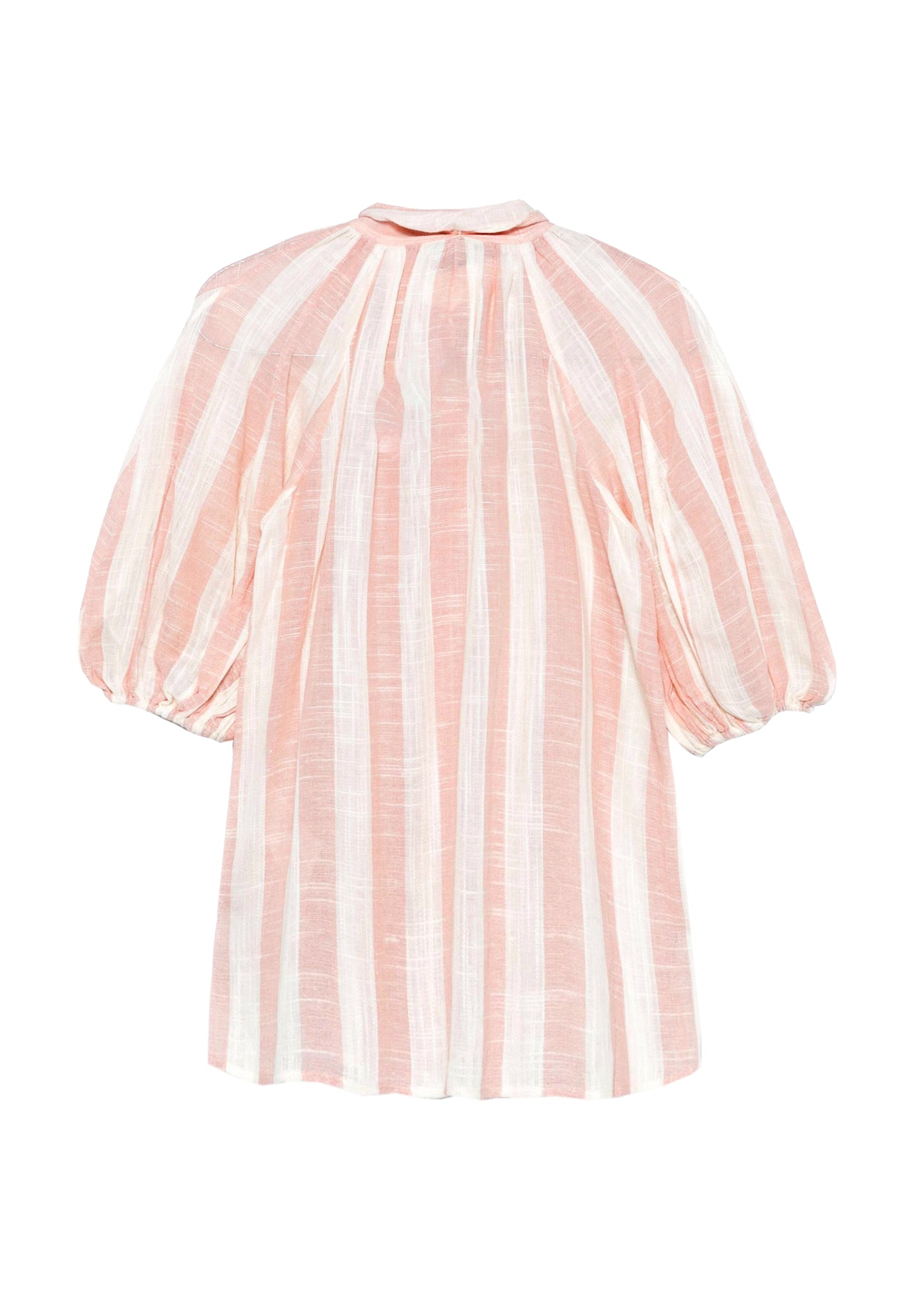 Load image into Gallery viewer, Acacia Blouson Shirt Pink Cream Stripe - Top
