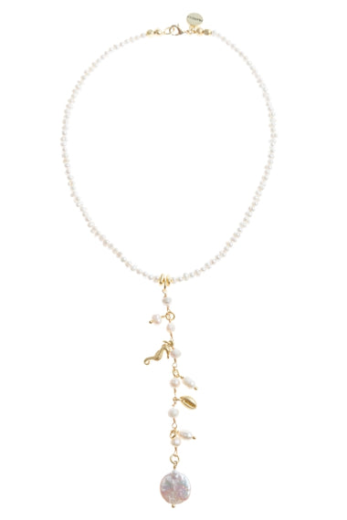 Chacha White Pearl Necklace