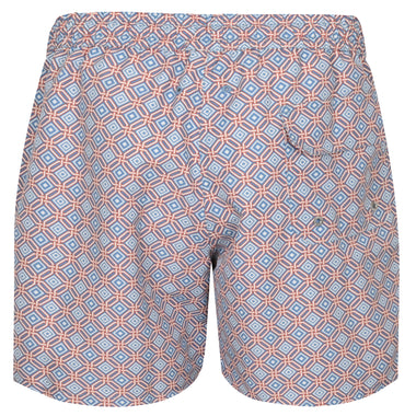 Santos Angra Trelica Print Swimshorts Denim Blue & Ecru - Swim Shorts