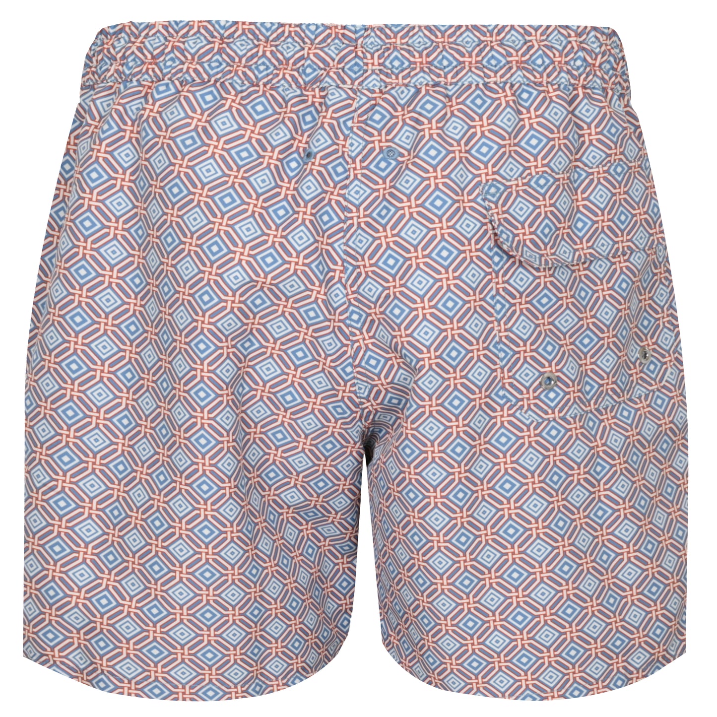 Santos Angra Trelica Print Swimshorts Denim Blue & Ecru - Swim Shorts