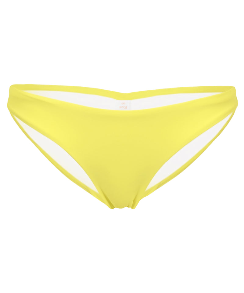 Lemon Drop Basic Ruched Bikini Bottoms