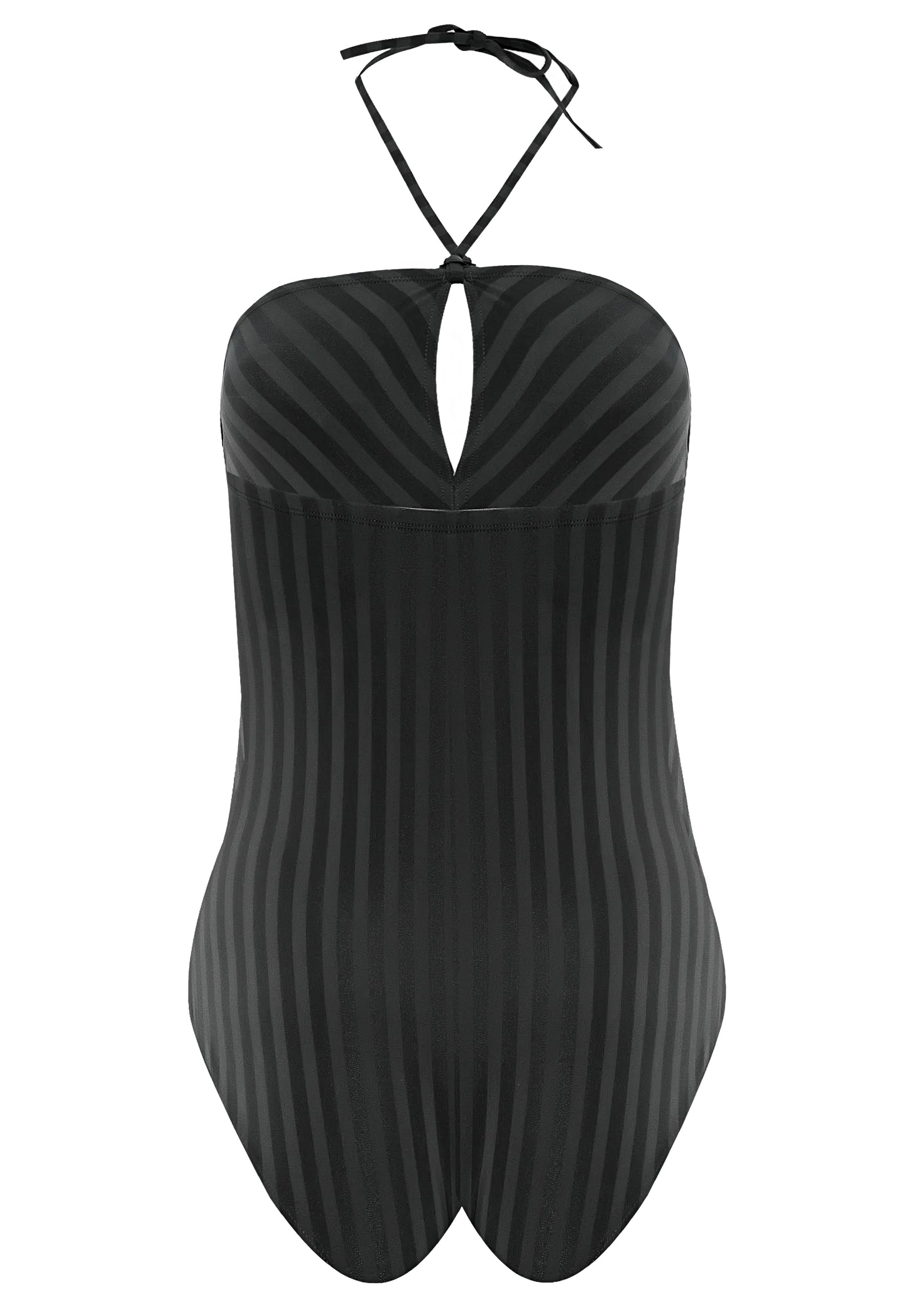 Load image into Gallery viewer, Halter Neck Swimwear in Black/Grey - One Piece
