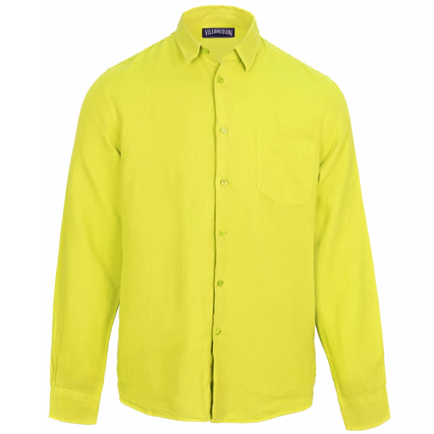 Load image into Gallery viewer, Caroubis Yellow Gingem Linen Shirt - Long Sleeve Shirt
