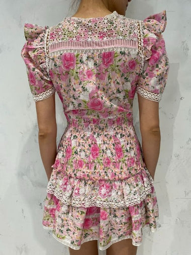 Rena Dress Magenta Flower Fields - Dress