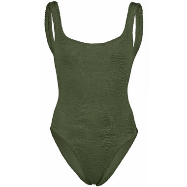 Classic Square Neck Swim Metallic Khaki - ONE SIZE - One Piece