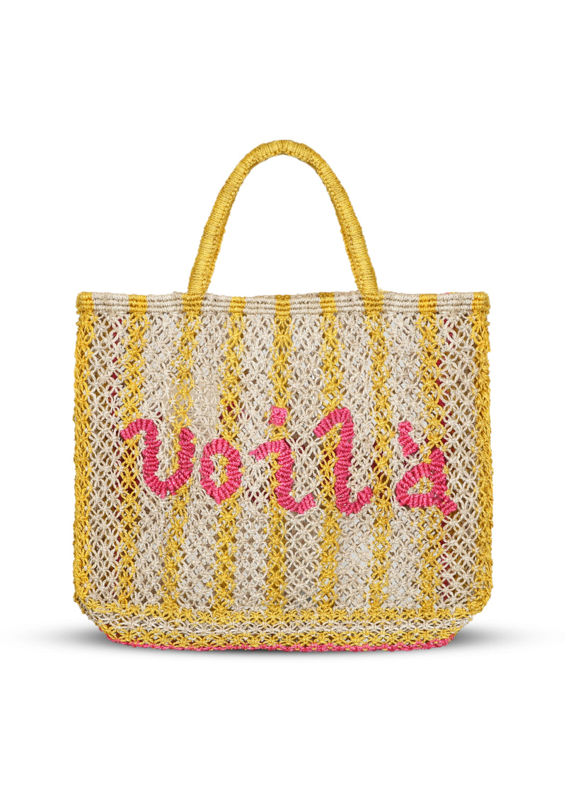 Voila Jute Bag Natural Stripes