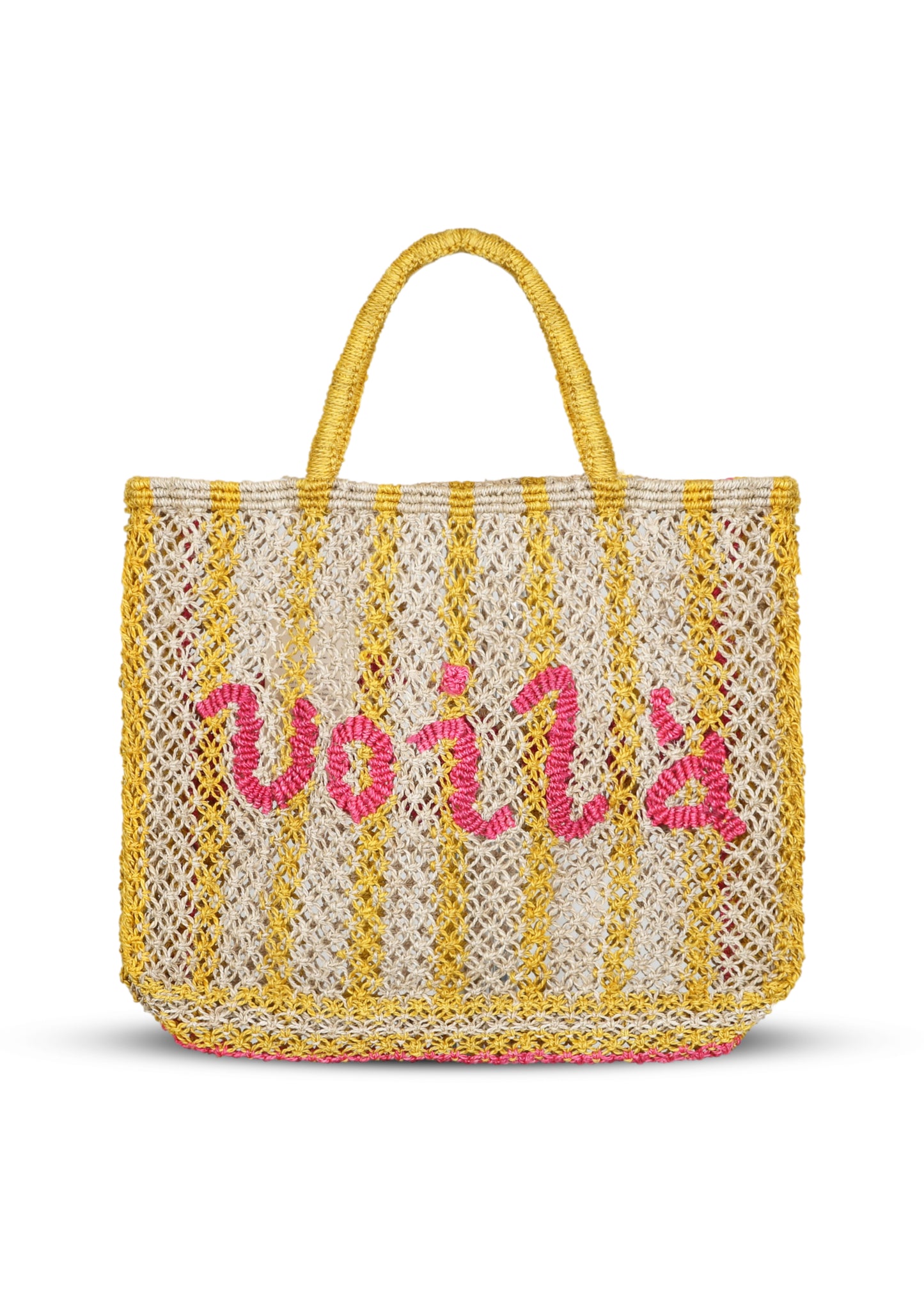 Load image into Gallery viewer, Voila Jute Bag Natural Stripes - Bag
