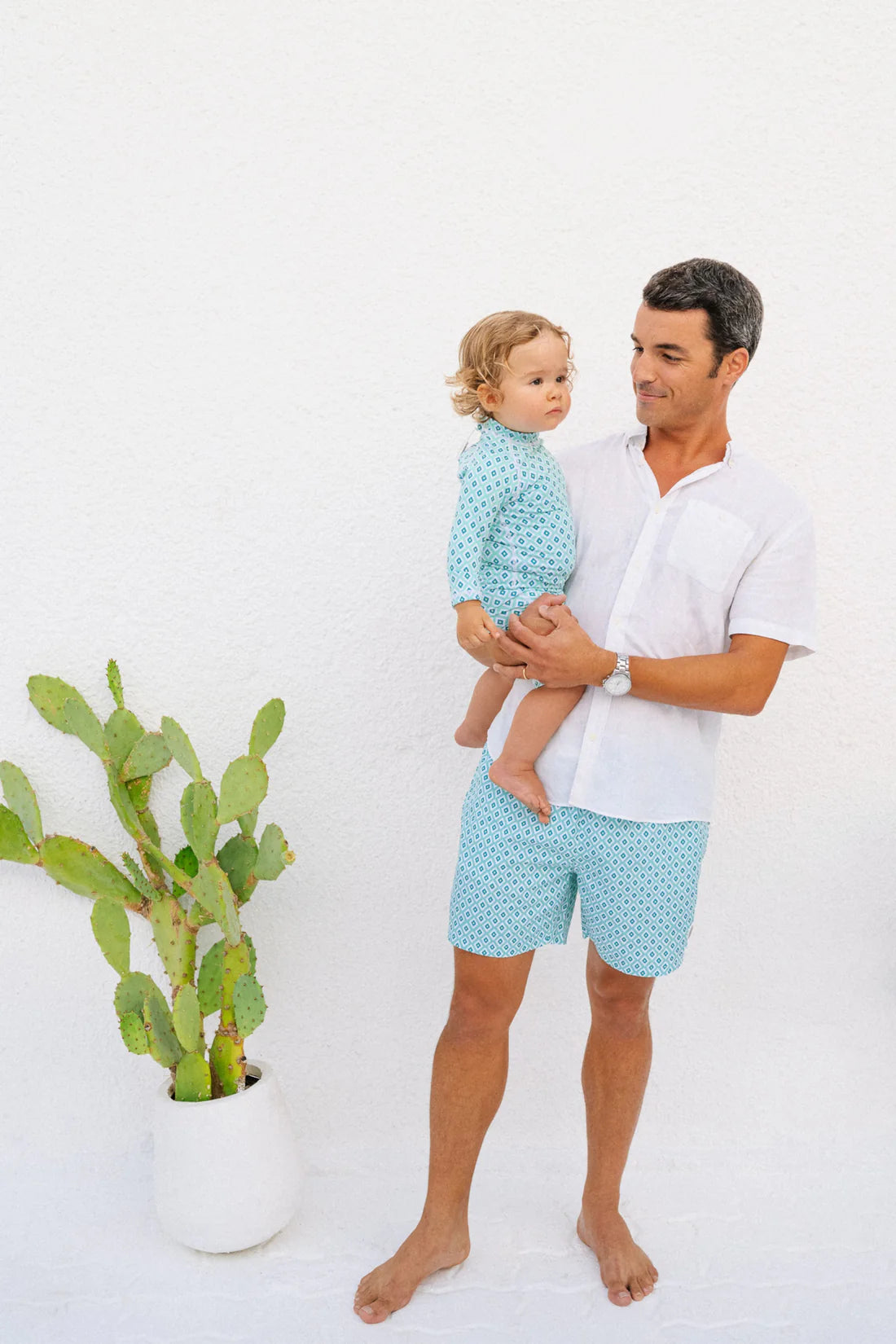 Load image into Gallery viewer, Baby Swimsuit Long Sleeves Diamond Green
