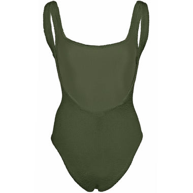 Classic Square Neck Swim Metallic Khaki - ONE SIZE - One Piece