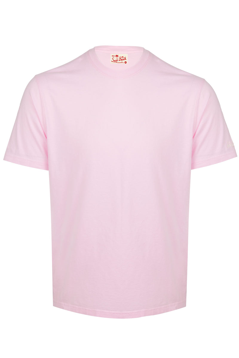 Dover T-shirt with St. Barth Embroidery Pink