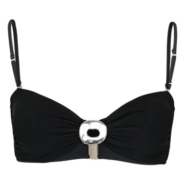 Solid Sam Bandeau Top Black - Bikini Top