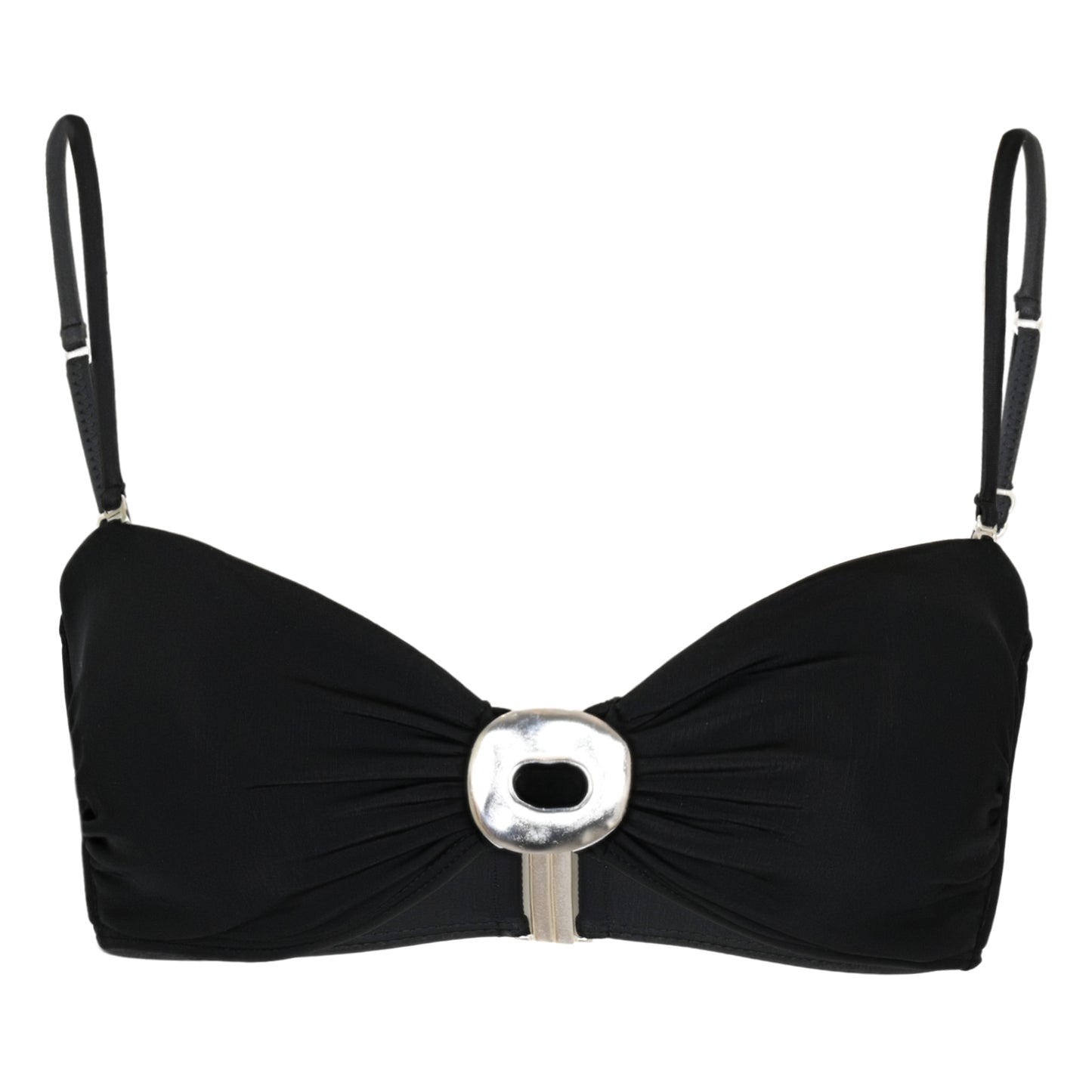 Load image into Gallery viewer, Solid Sam Bandeau Top Black - Bikini Top
