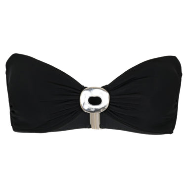 Solid Sam Bandeau Top Black - Bikini Top