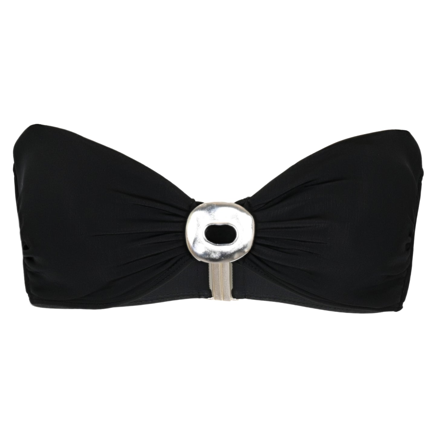 Load image into Gallery viewer, Solid Sam Bandeau Top Black - Bikini Top

