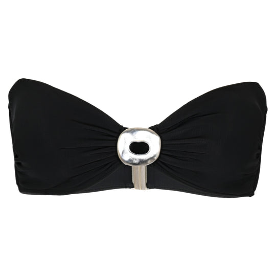 Load image into Gallery viewer, Solid Sam Bandeau Top Black - Bikini Top
