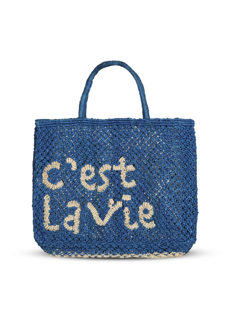 C'est La Vie Jute Bag Cobalt