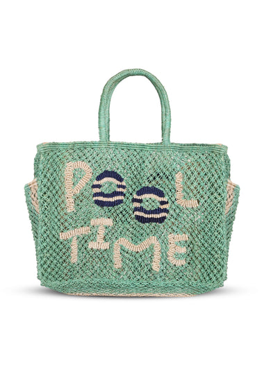 Barry Pool Time Jute Bag Aqua - Bag