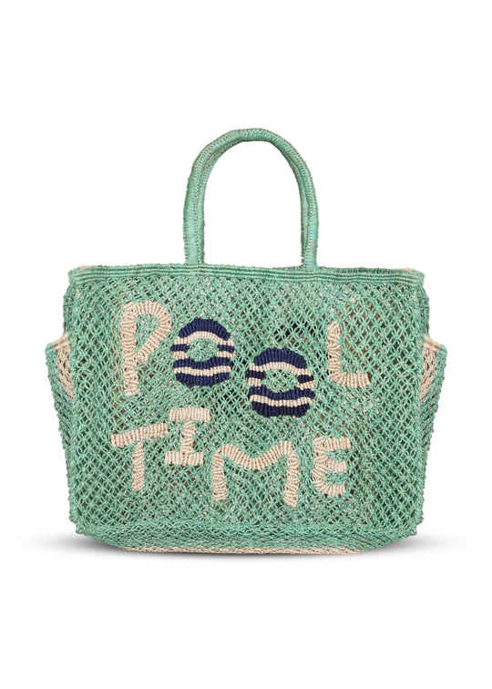 Load image into Gallery viewer, Barry Pool Time Jute Bag Aqua - Bag
