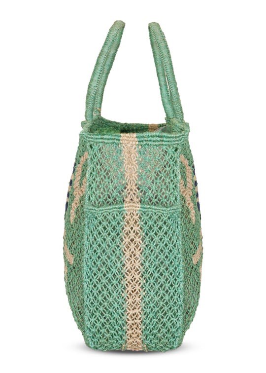 Load image into Gallery viewer, Barry Pool Time Jute Bag Aqua - Bag
