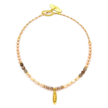 Almond Leaf Necklace - Necklace