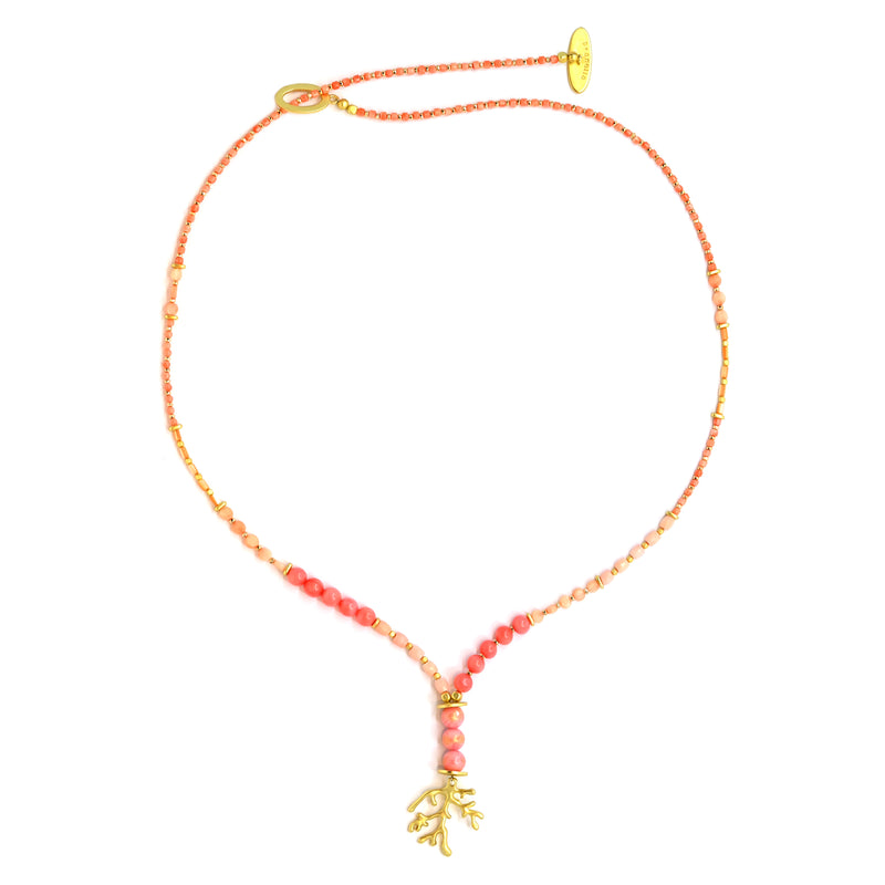 Apricot Fire Coral Necklace