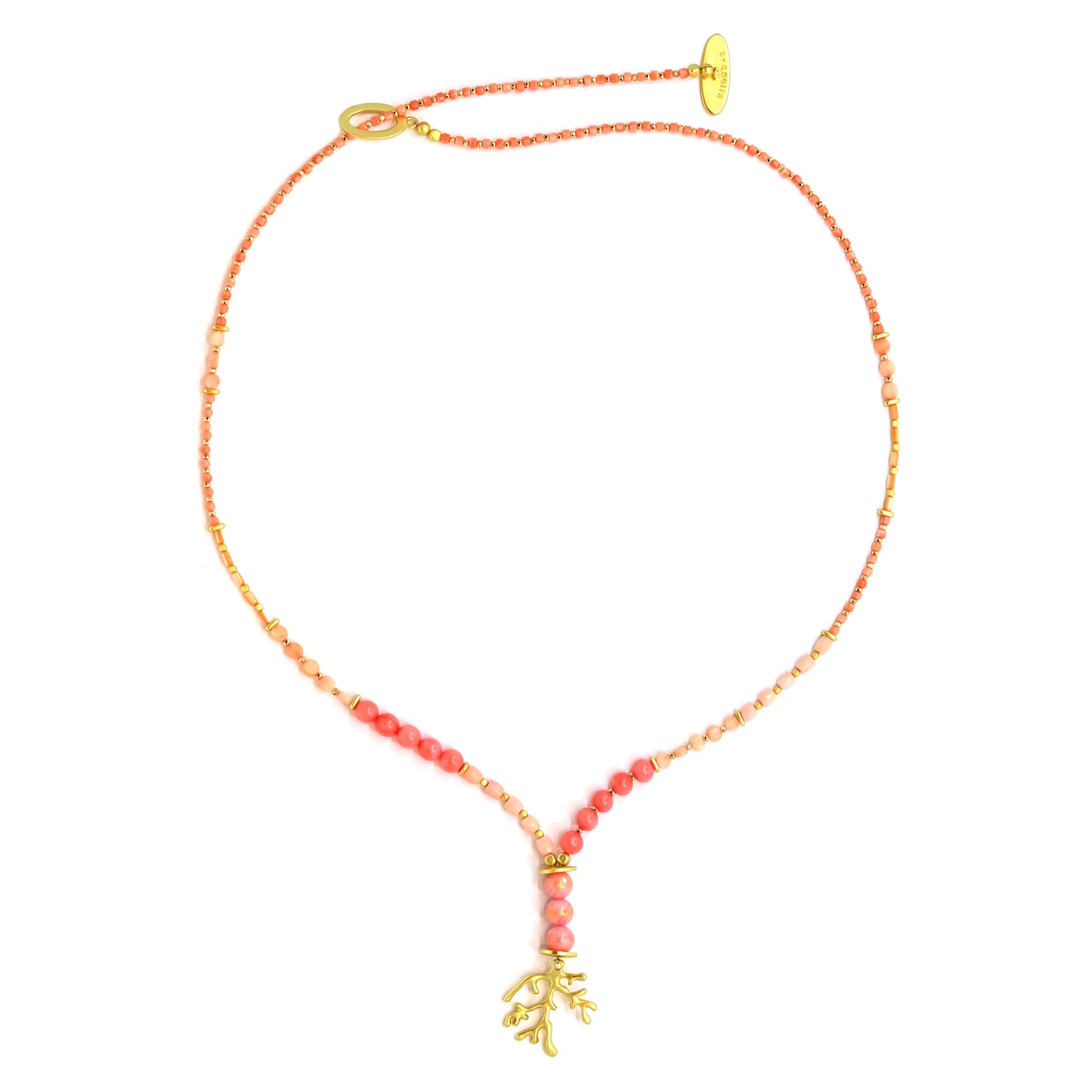 Load image into Gallery viewer, Apricot Fire Coral Necklace - Necklace

