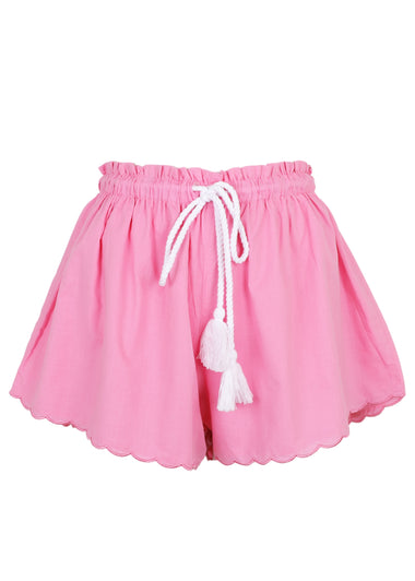 Scallop Drawstring Short Clavell Pink