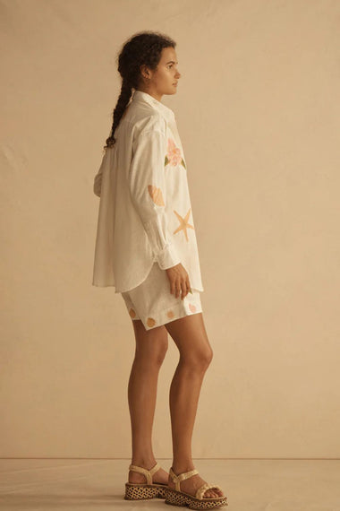 Embroidered Long Sleeve Shirt Alcio