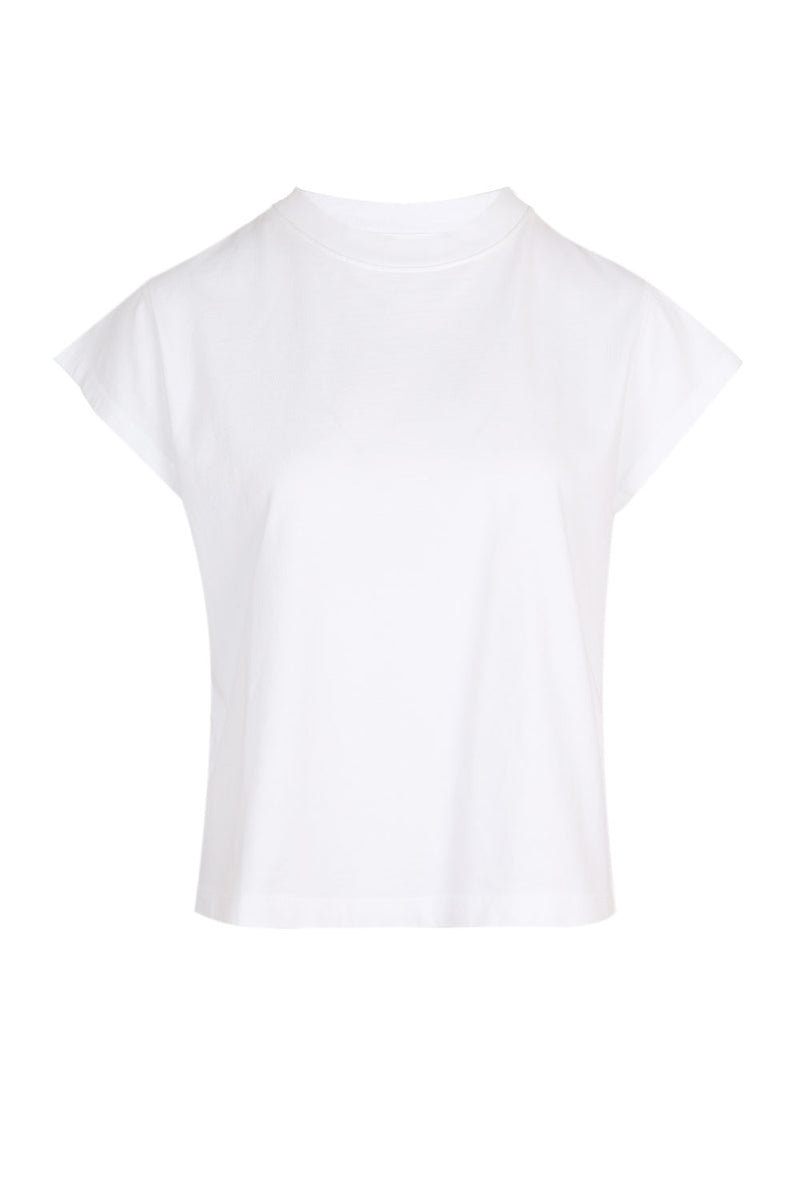 Womens Cap Sleeve T Shirt - Bryce Tee In White